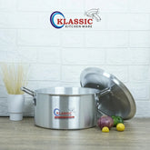 Klassic Aluminium Steel Galaxy Cooking Pots Set - Premium Cookware for Gas and Electric Stove, Easy to Clean, Durable - Klassic Kitchenware UK